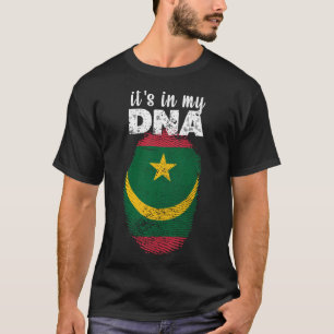 T-shirt C'est dans mon ADN drapeau mauritanien Fière Mauri