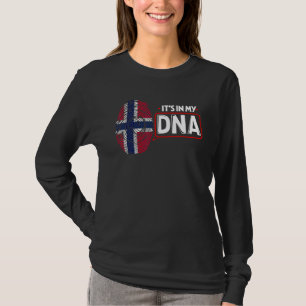 T-shirt C'est Dans Mon ADN Drapeau National Norvégien Patr