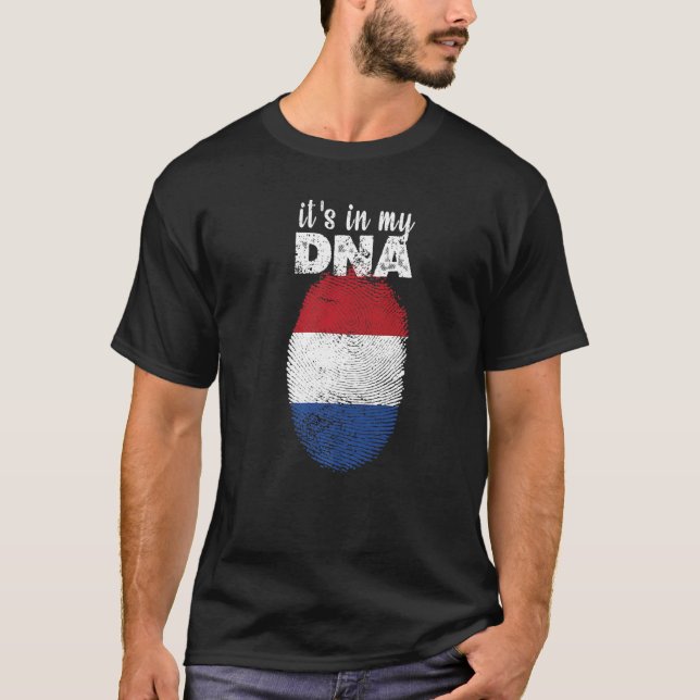 T-shirt C'est dans mon Adn drapeau néerlandais Fière Pays- (Devant)