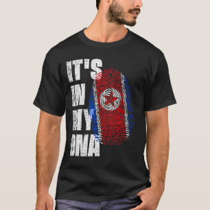 T-shirt C'EST DANS MON ADN Drapeau Nord-Coréen