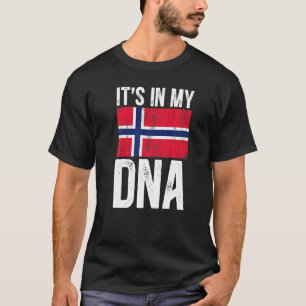 T-shirt C'est Dans Mon Adn Drapeau Norvégien Norvège Pays