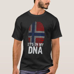 T-shirt C'est Dans Mon Adn Drapeau Norvégien Scandinavie F