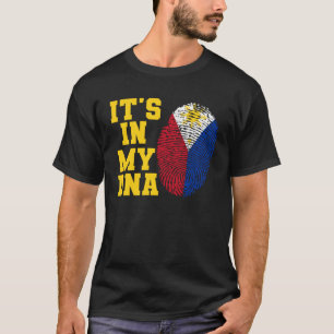 T-shirt C'est dans mon ADN Drapeau philippin coupé Philipp