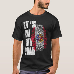 T-shirt C'EST DANS MON ADN Drapeau Polynésie Française
