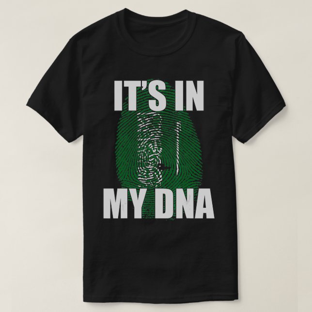 T-shirt C'est dans mon ADN Drapeau saoudien  (Design devant)