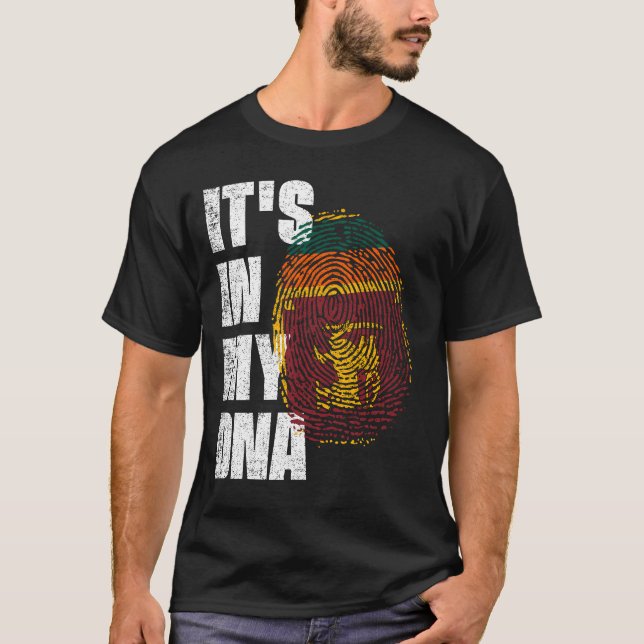 T-shirt C'EST DANS MON ADN Drapeau Sri Lanka (Devant)