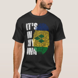 T-shirt C'EST DANS MON ADN Drapeau St Vincent & Grenadines