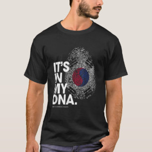 T-shirt C'EST DANS MON ADN Drapeau Sud-Coréen Racine Sud-C
