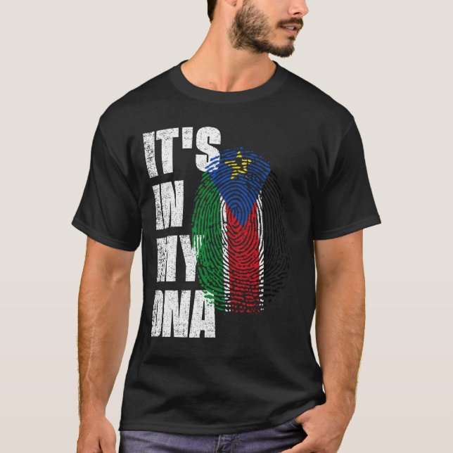 T-shirt C'EST DANS MON ADN Drapeau Sud-Soudan (Devant)