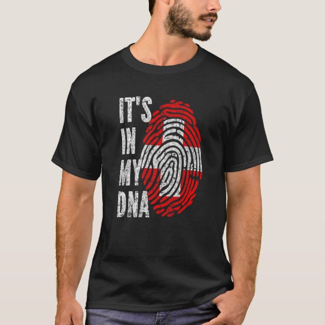 T-shirt C'est Dans Mon Adn Drapeau Suisse Suisse (Devant)