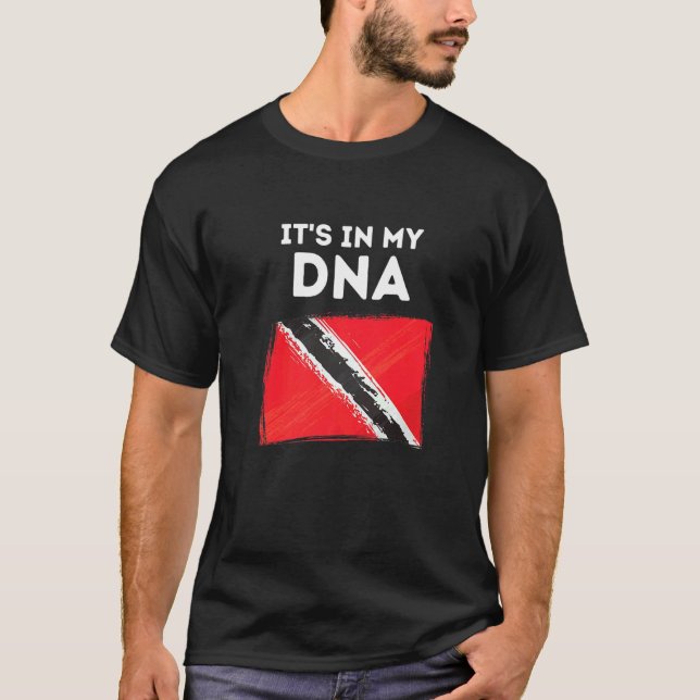 T-shirt C'est dans mon ADN Drapeau Trini Trinité-et-Tobago (Devant)