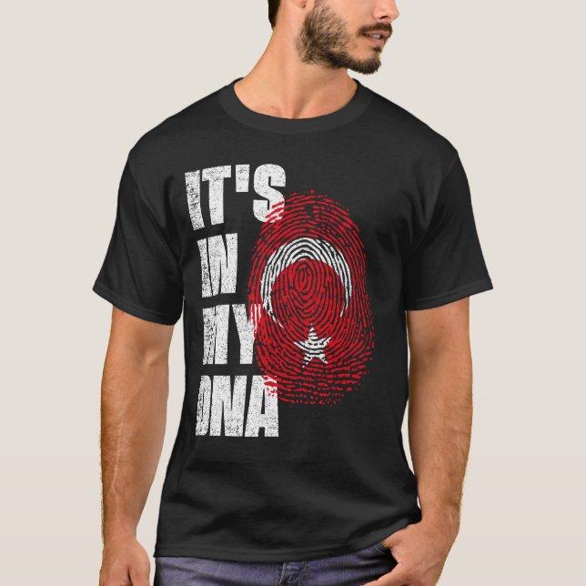 T-shirt C'EST DANS MON ADN Drapeau Turquie (Devant)