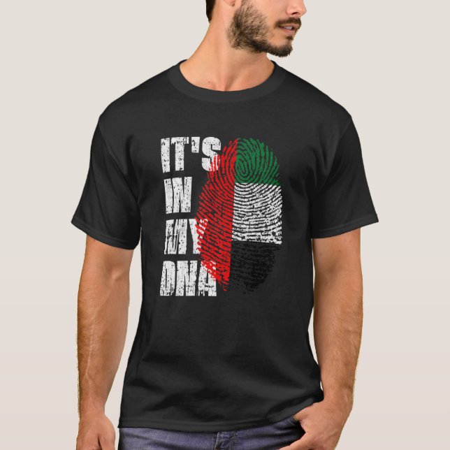 T-shirt C'est dans mon ADN Émirats Arabes Unis Drapeau Emi (Devant)