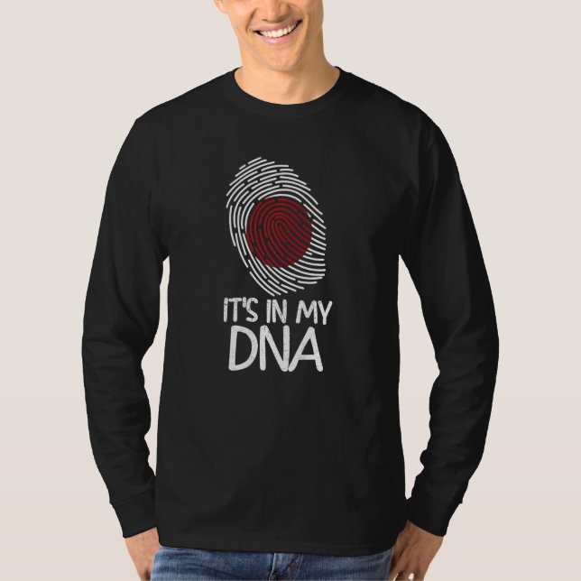T-shirt C'est dans mon ADN  Empreinte de drapeau japonais  (Devant)
