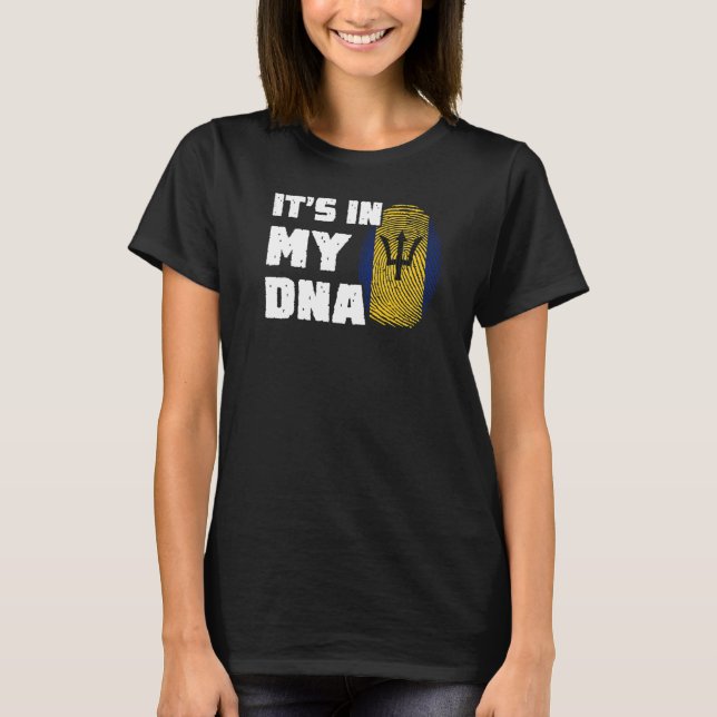 T-shirt C'est dans mon ADN Empreinte digitale du drapeau d (Devant)