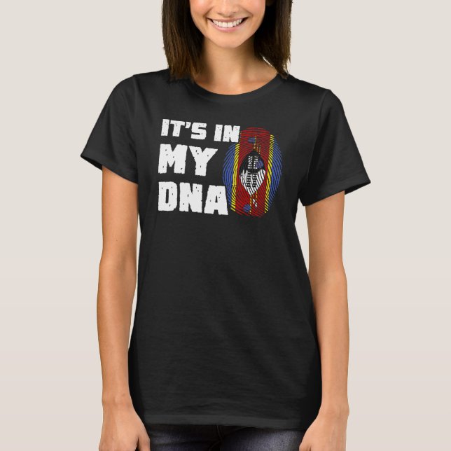 T-shirt C'est dans mon ADN empreinte digitale du drapeau d (Devant)
