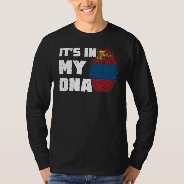 T-shirt C'est dans mon ADN Empreinte digitale du drapeau d (Devant)