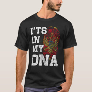 T-shirt C'est dans mon ADN Empreinte monténégrine Fière Mo