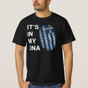 T-shirt C'est dans mon ADN empreintes digitales Grèce Drap