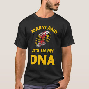 T-shirt C'est dans mon ADN empreintes digitales Maryland S