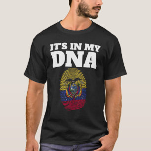 T-shirt C'est dans mon ADN Equateur Drapeau Empreinte Equa
