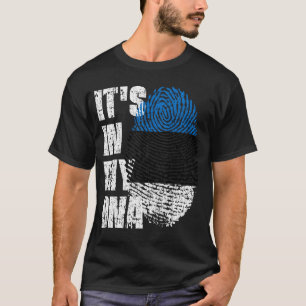 T-shirt C'EST DANS MON ADN Estonie Drapeau Fille Cadeau