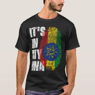 T-shirt C'EST DANS MON ADN Éthiopie Drapeau Drapeau Don de