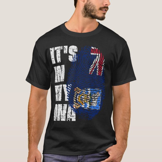 T-shirt C'EST DANS MON ADN Falkland Islands Drapeau cadeau (Devant)