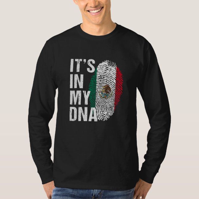 T-shirt C'est dans mon ADN fierté mexicaine drapeau du mex (Devant)