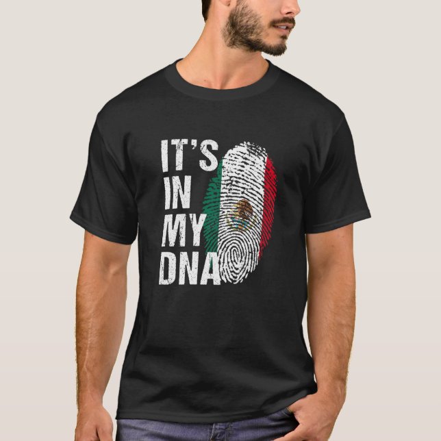 T-shirt C'est dans mon ADN fierté mexicaine drapeau du mex (Devant)