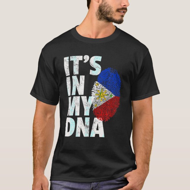 T-shirt C'EST DANS MON ADN Filipino Philippines Flag Natio (Devant)