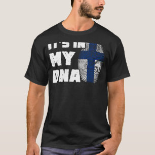 T-shirt C'est dans mon ADN Finlande Drapeau Empreinte Homm
