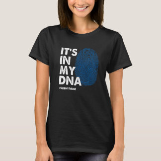 T-shirt C'est dans mon Adn Finlande Drapeau Soutien Finlan