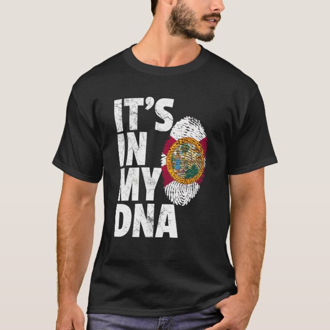 T-shirt C'est dans mon ADN Floride Empreinte digitale Fier (Devant)