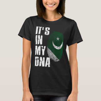 T-shirt C'est dans mon Adn Free Pakistan Flag pour Pakista