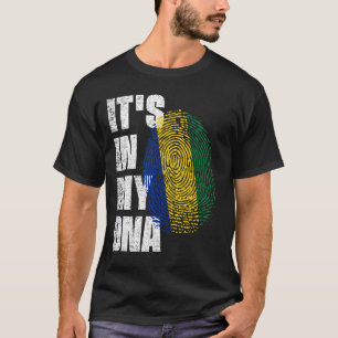 T-shirt C'EST DANS MON ADN Gabon Drapeau