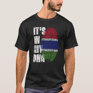 T-shirt C'est dans mon Adn Gambie drapeau Gambie Gambie Ga