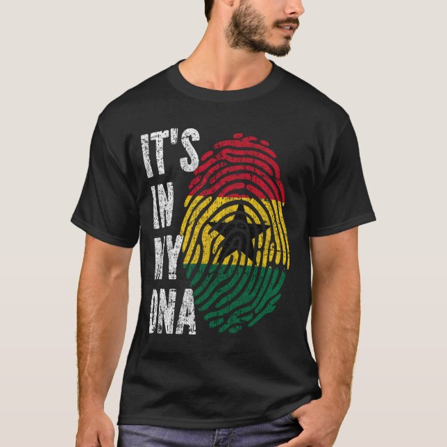 T-shirt C'EST DANS MON ADN Ghana Drapeau Hommes Femmes Enf (Devant)