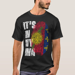 T-shirt C'EST DANS MON ADN Guadeloupe Drapeau Cadeau Garço