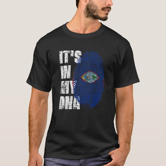 T-shirt C'est dans mon ADN Guam Drapeau guaméen (Devant)