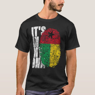 T-shirt C'est Dans Mon Adn Guinée Bissau Graphique Pour Ho