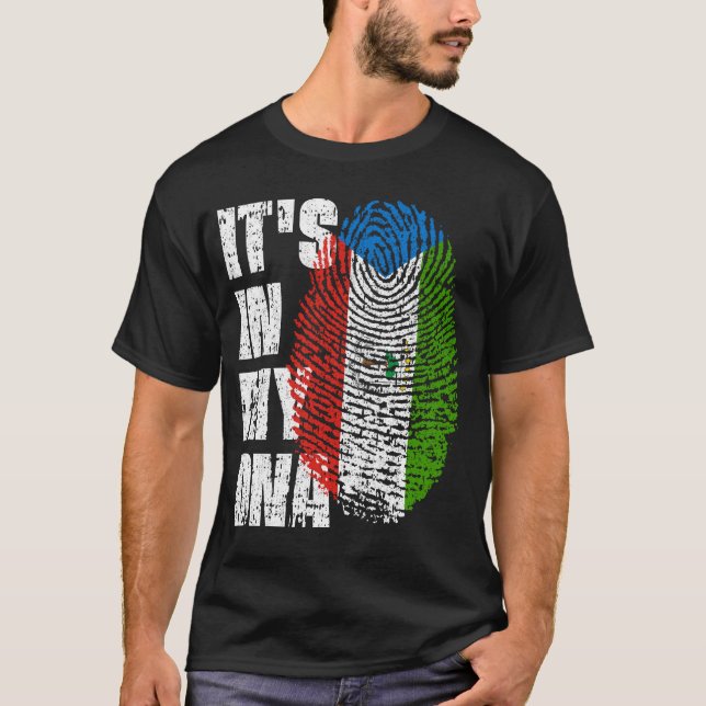 T-shirt C'EST DANS MON ADN Guinée Equatoriale Drapeau Fill (Devant)