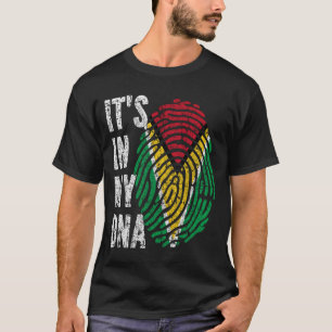 T-shirt C'EST DANS MON ADN Guyana Drapeau Hommes Femmes En