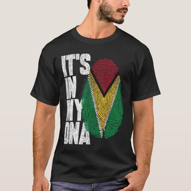 T-shirt C'est dans mon ADN Guyanese Chemise Fière Don Guya (Devant)