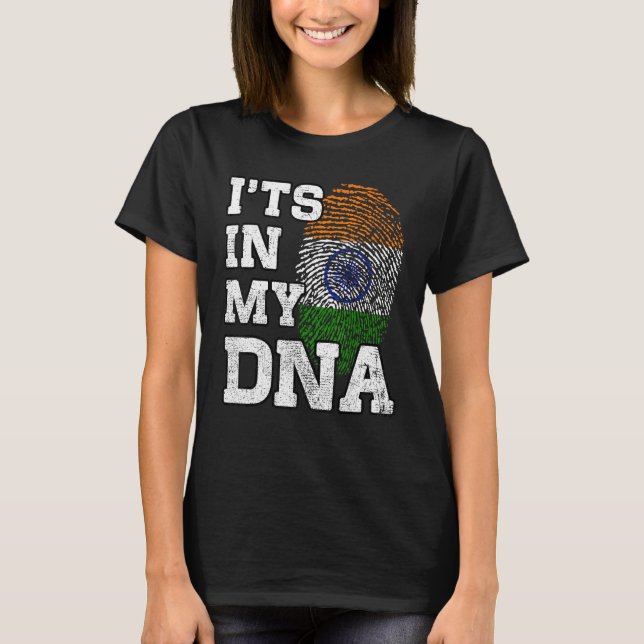 T-shirt C'est dans mon ADN imprimé d'empreintes digitales  (Devant)