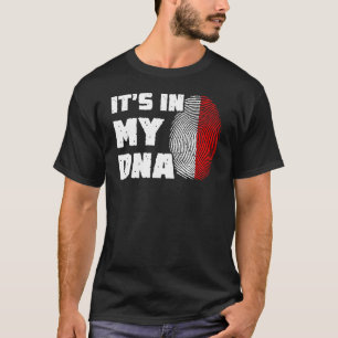 T-shirt C'est dans mon ADN Indonésie Drapeau empreintes di