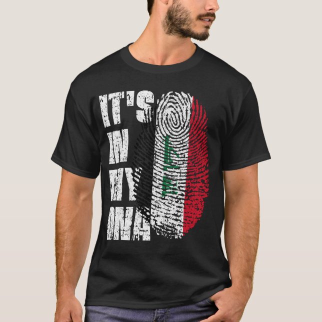 T-shirt C'EST DANS MON ADN Iraq Flag Boy Girl Gift (Devant)