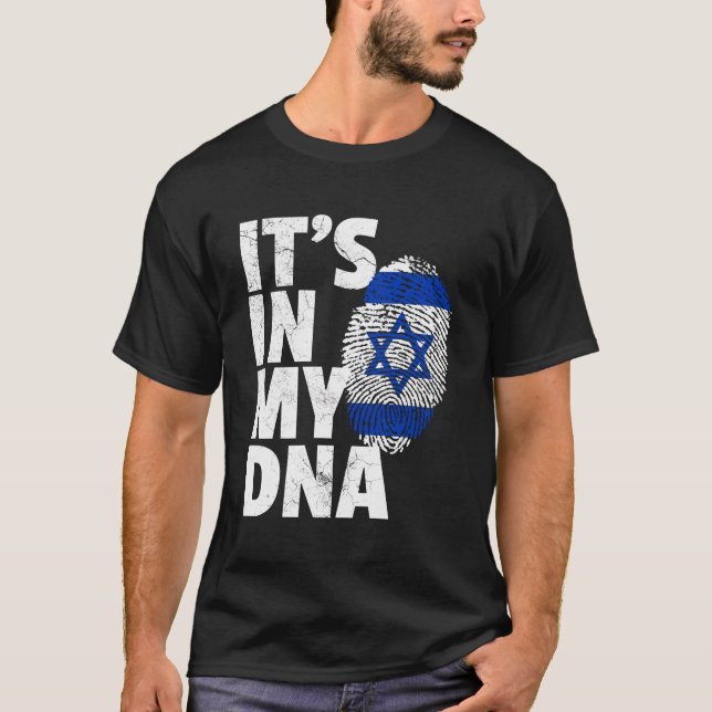 T-shirt C'Est Dans Mon Adn Israel Flag National Pride (Devant)