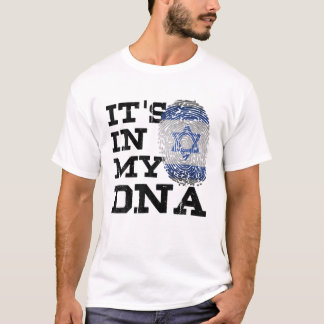 T-shirt C'est dans mon ADN Israélien J'aime Israël Drapeau