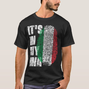 T-shirt C'EST DANS MON ADN Italie Drapeau garçon fille cad